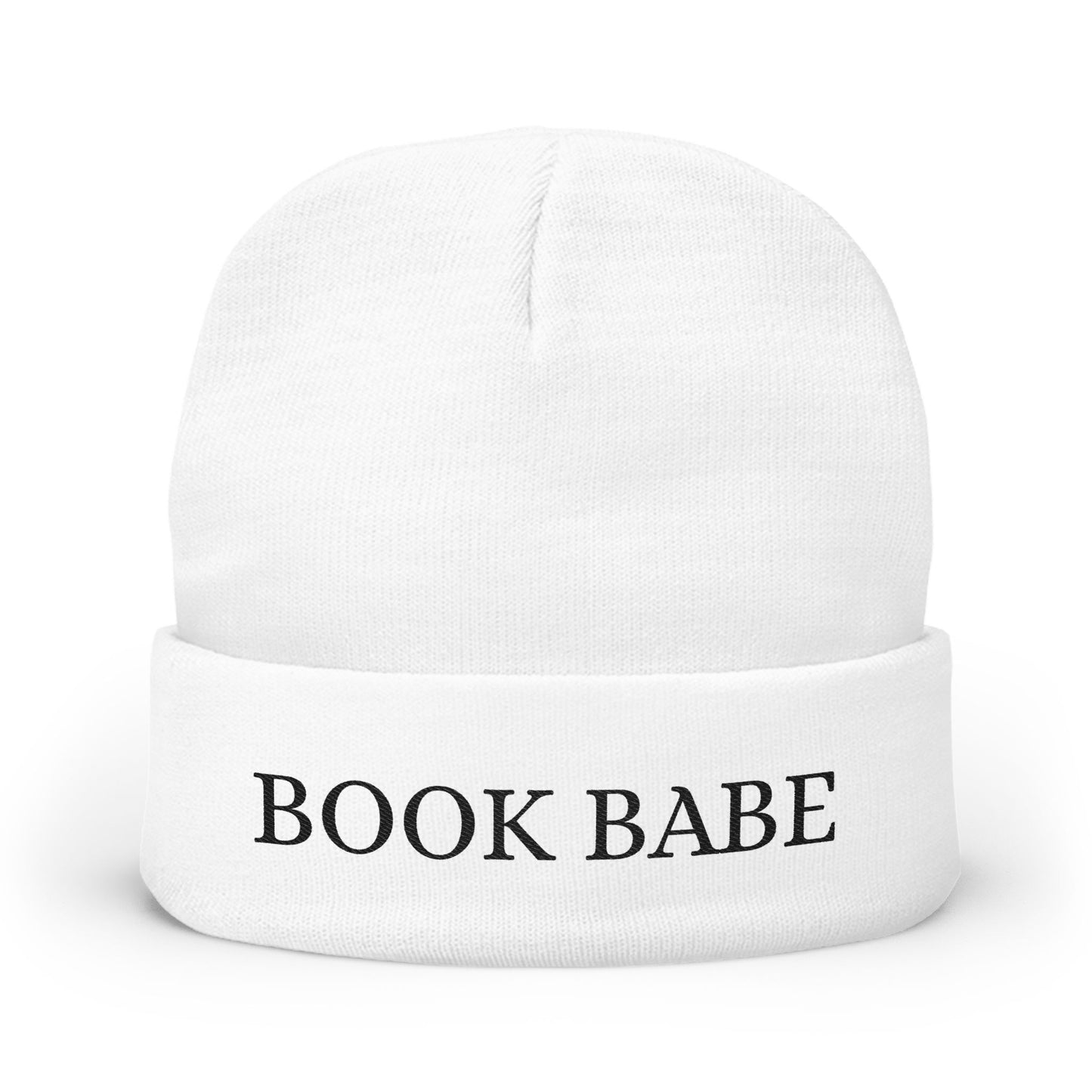 Book Babe Embroidered Knit Beanie
