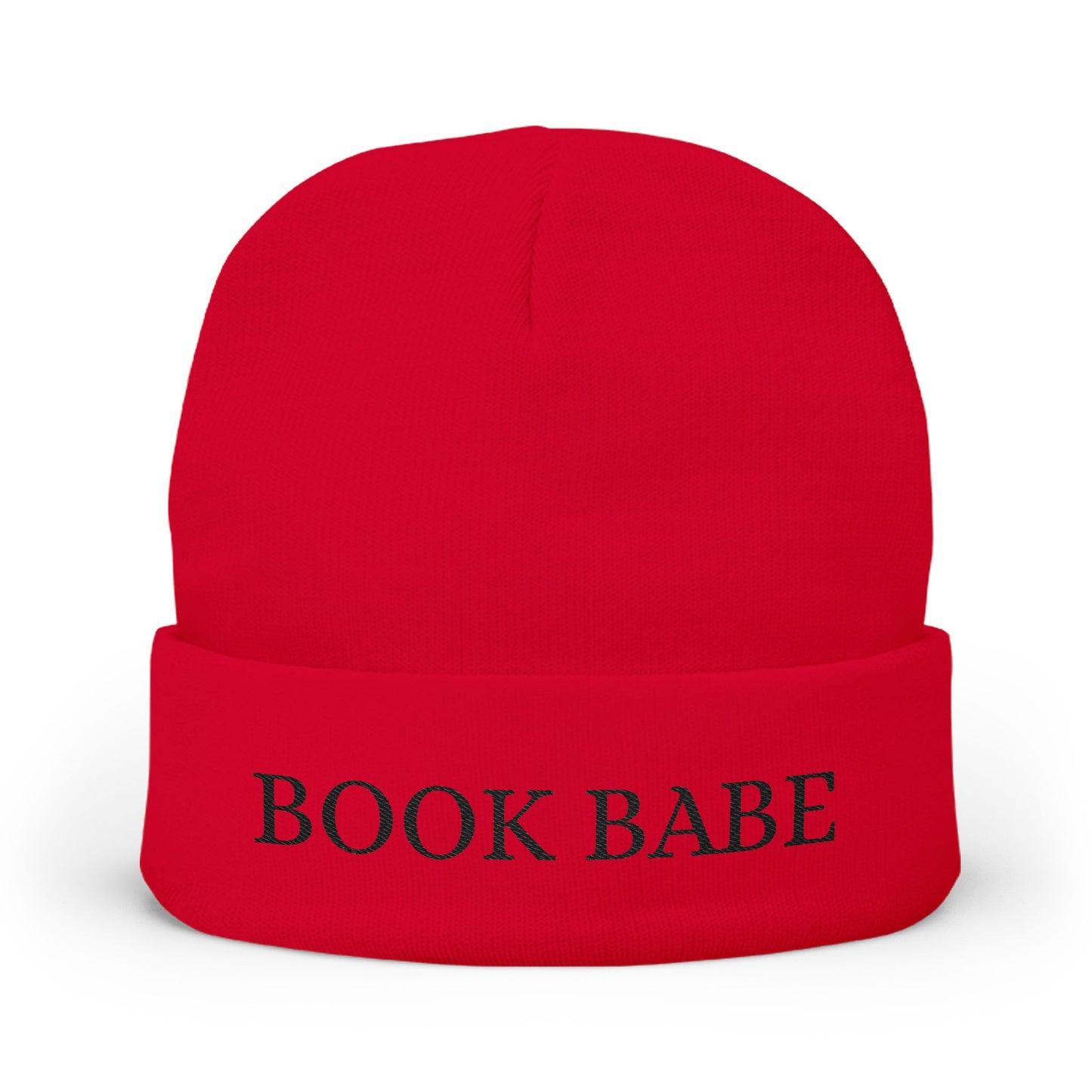 Book Babe Embroidered Knit Beanie