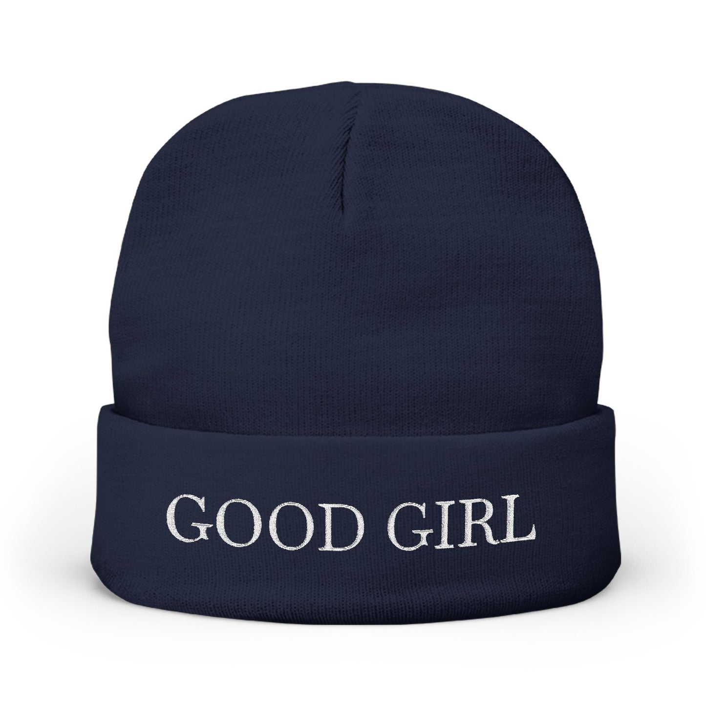 Good Girl Embroidered Knit Beanie
