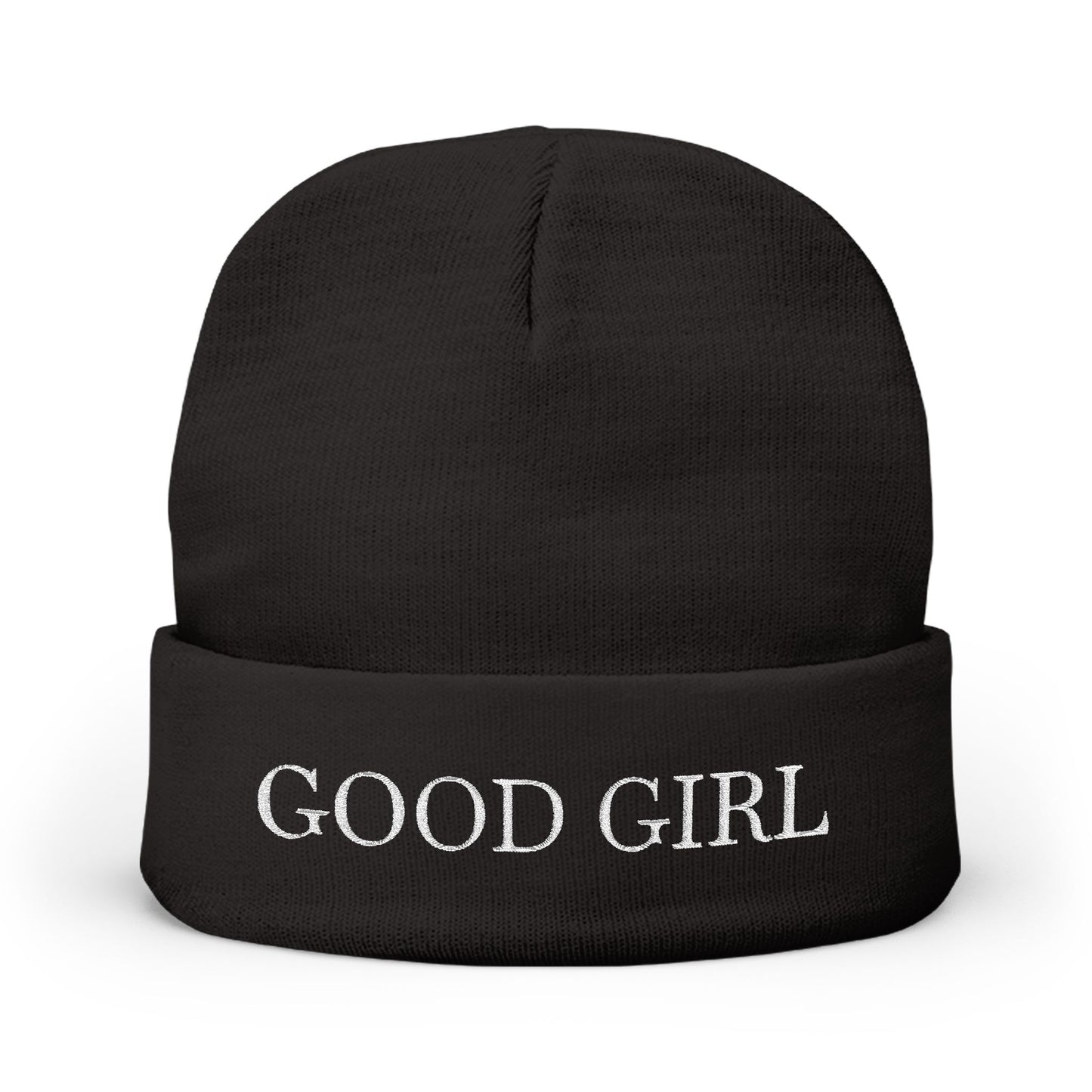 Good Girl Embroidered Knit Beanie
