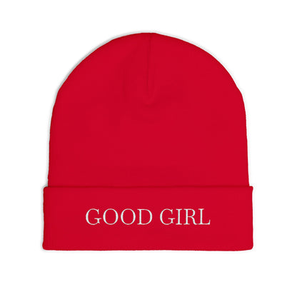 Good Girl Embroidered Knit Beanie