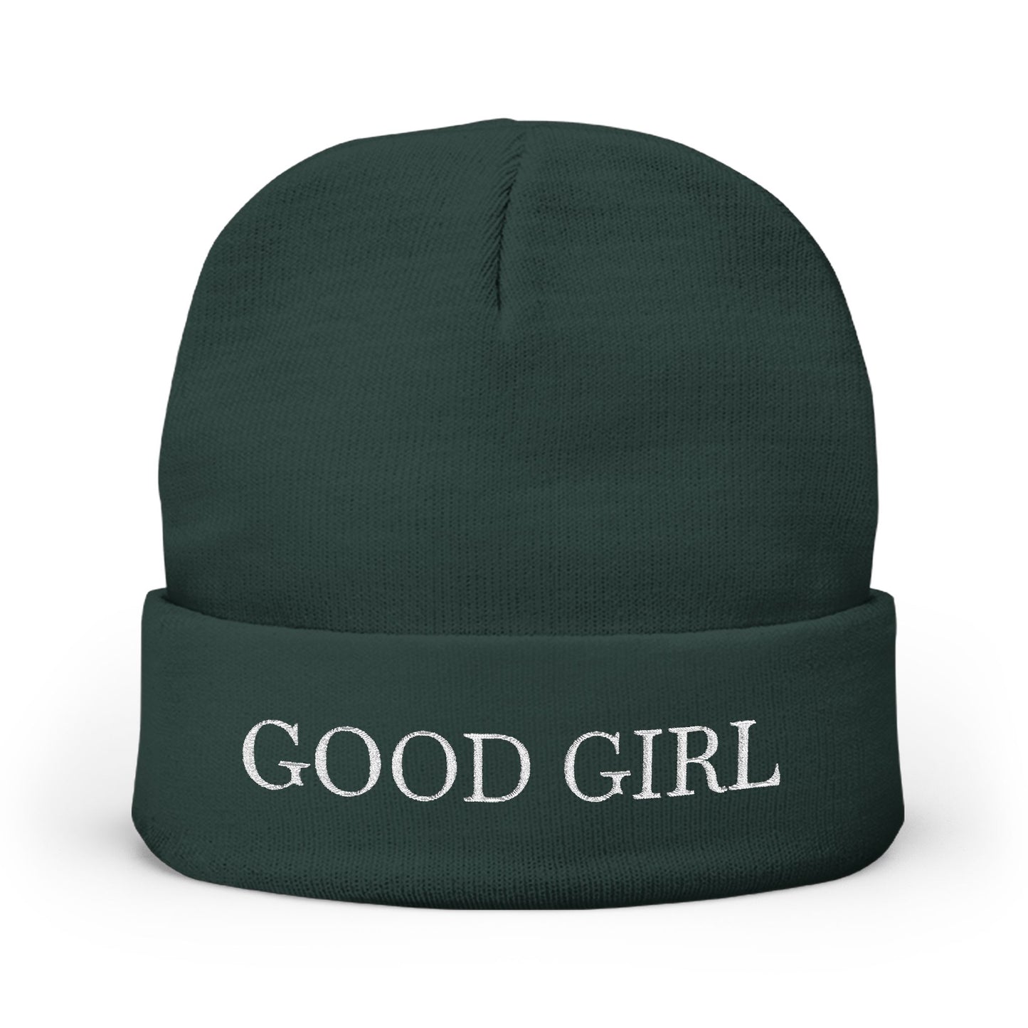 Good Girl Embroidered Knit Beanie