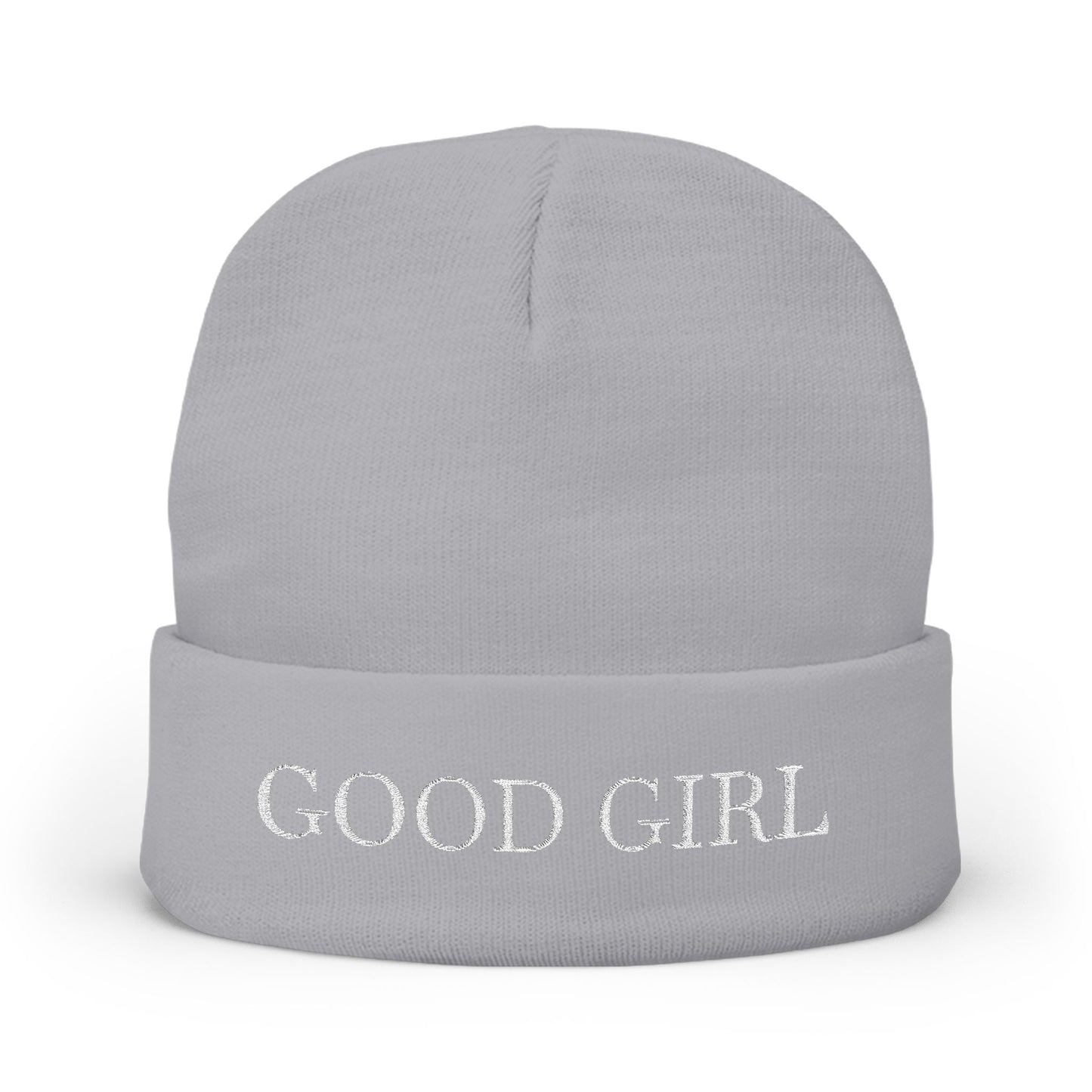 Good Girl Embroidered Knit Beanie
