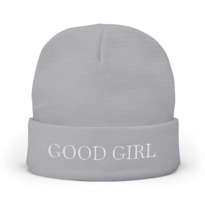 Good Girl Embroidered Knit Beanie