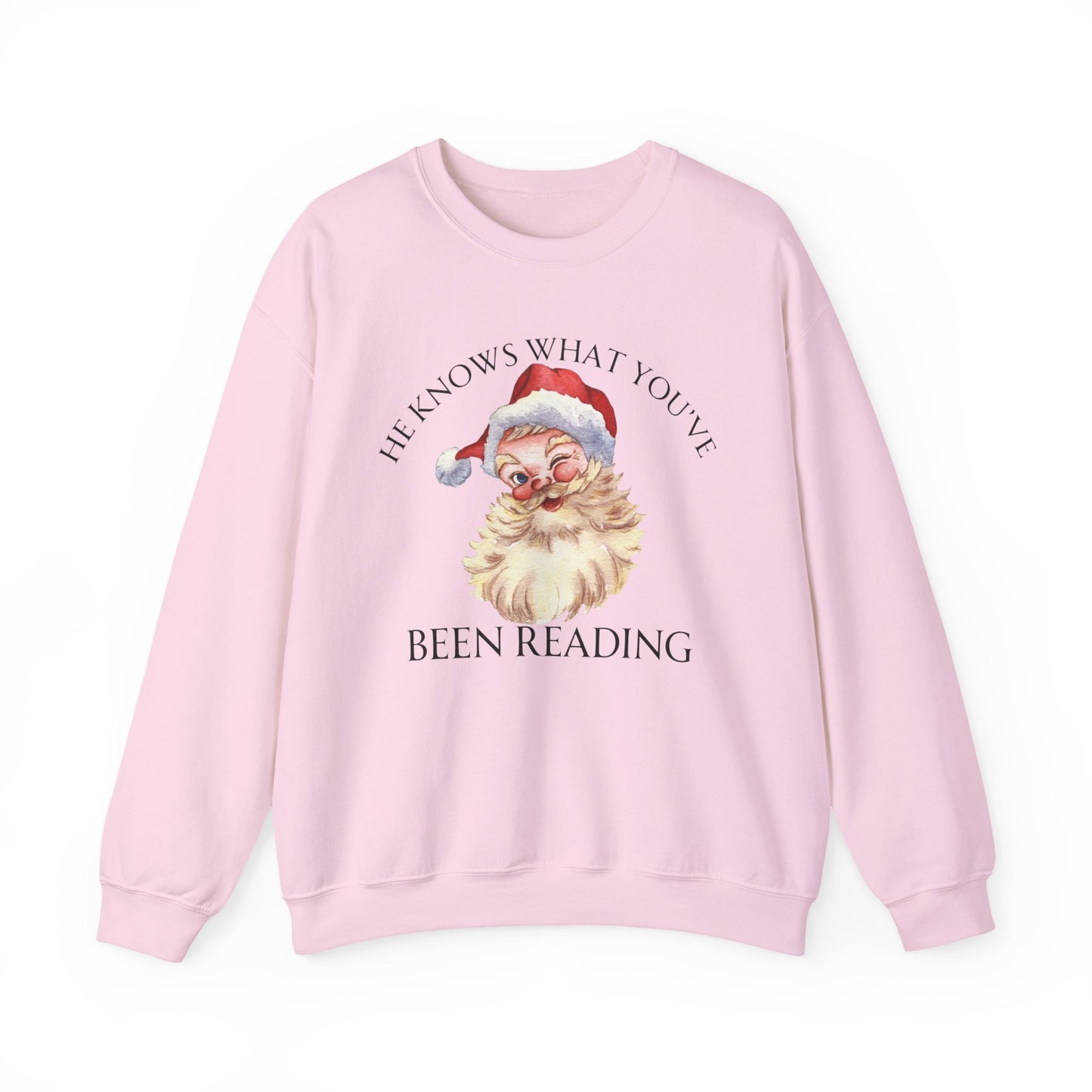 He Knows What You've Been Reading Christmas Sweatshirt